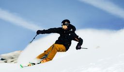 Skiers in La Clusaz ski resort 
